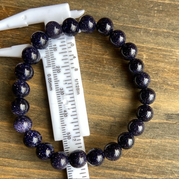 Blue Sandstone beaded bohemian bracelet/success and confidence - Picture 4 of 9